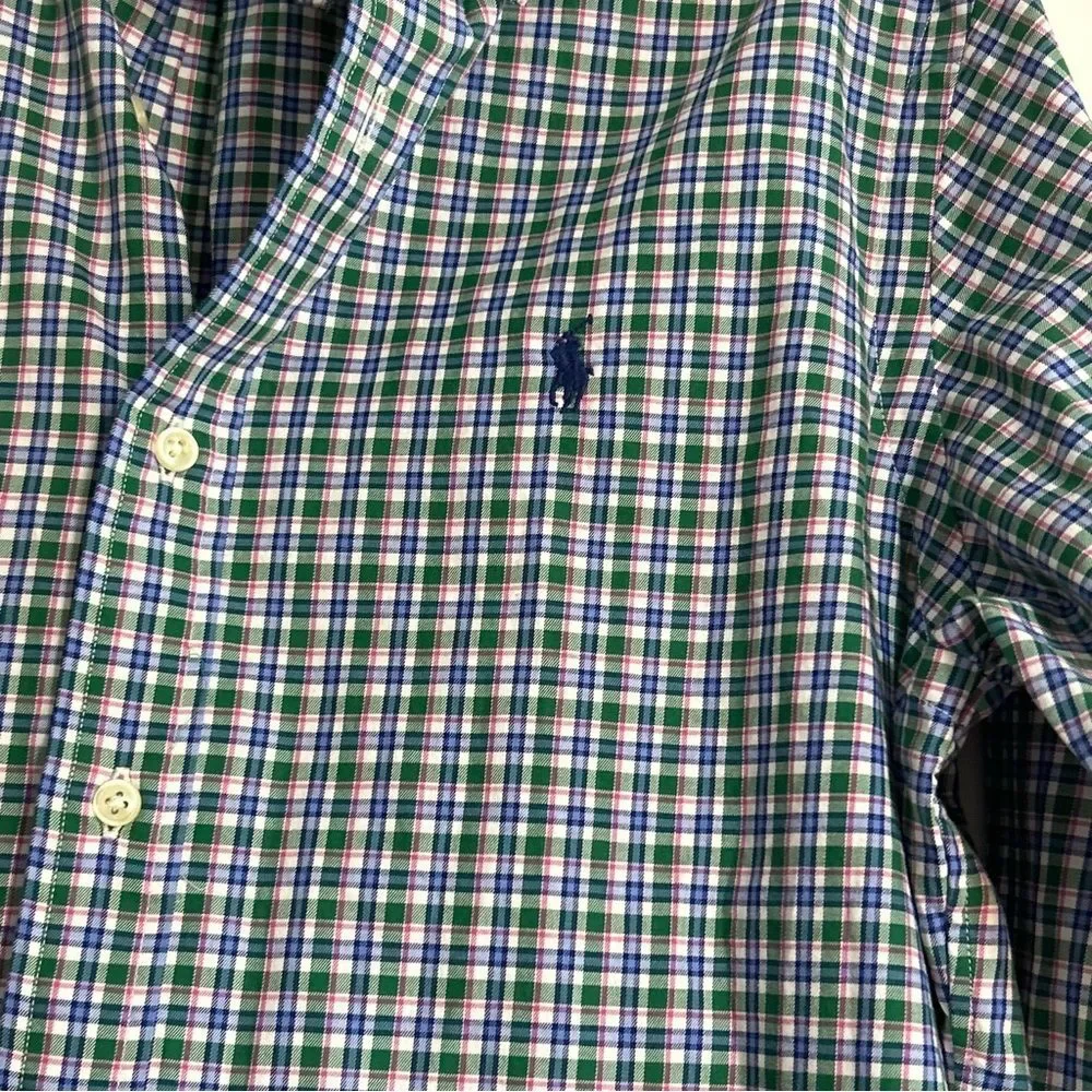 Polo Ralph Lauren Plaid Classic Fit Sport Button Down Shirt Size Medium